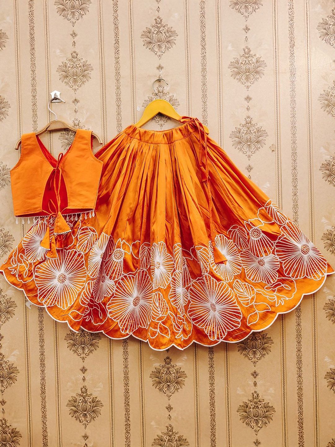 baesd girls embroidered thread work ready to wear lehenga with blouse baesd girls embroidered thread work ready to wear lehenga with blouse