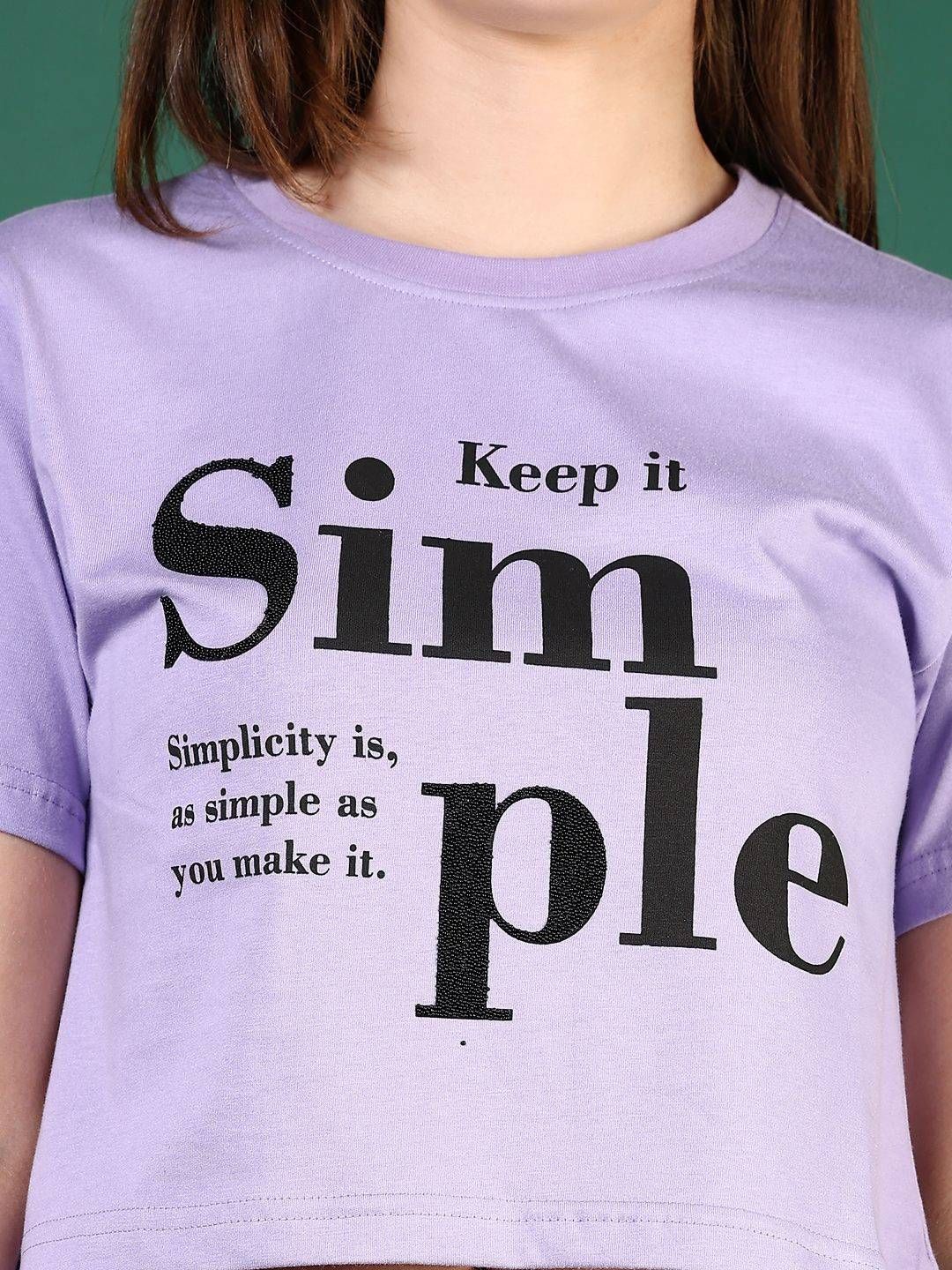 v mart women typography printed extended sleeves applique t shirt