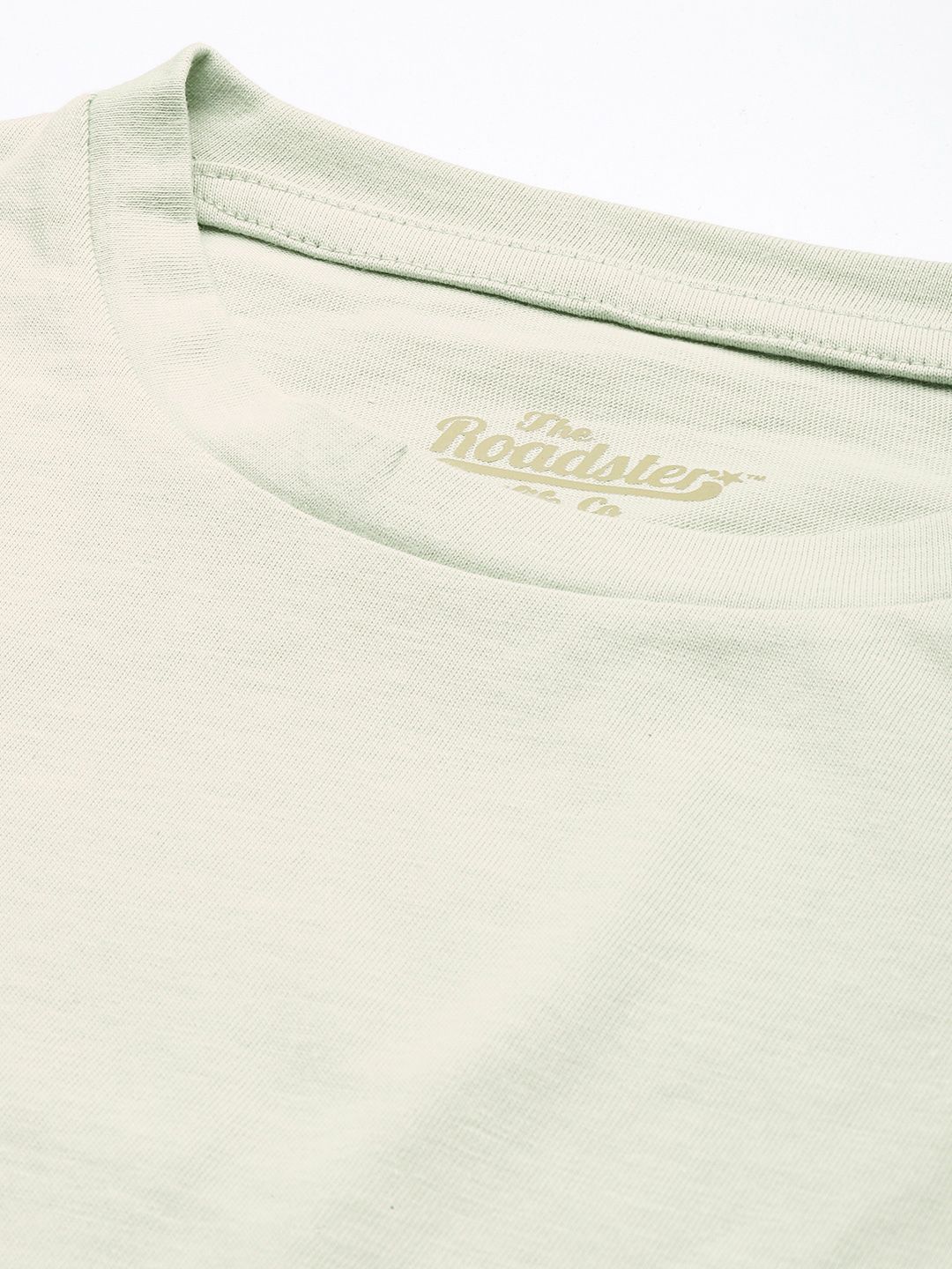 the roadster life co. drop shoulder sleeves pure cotton t shirt