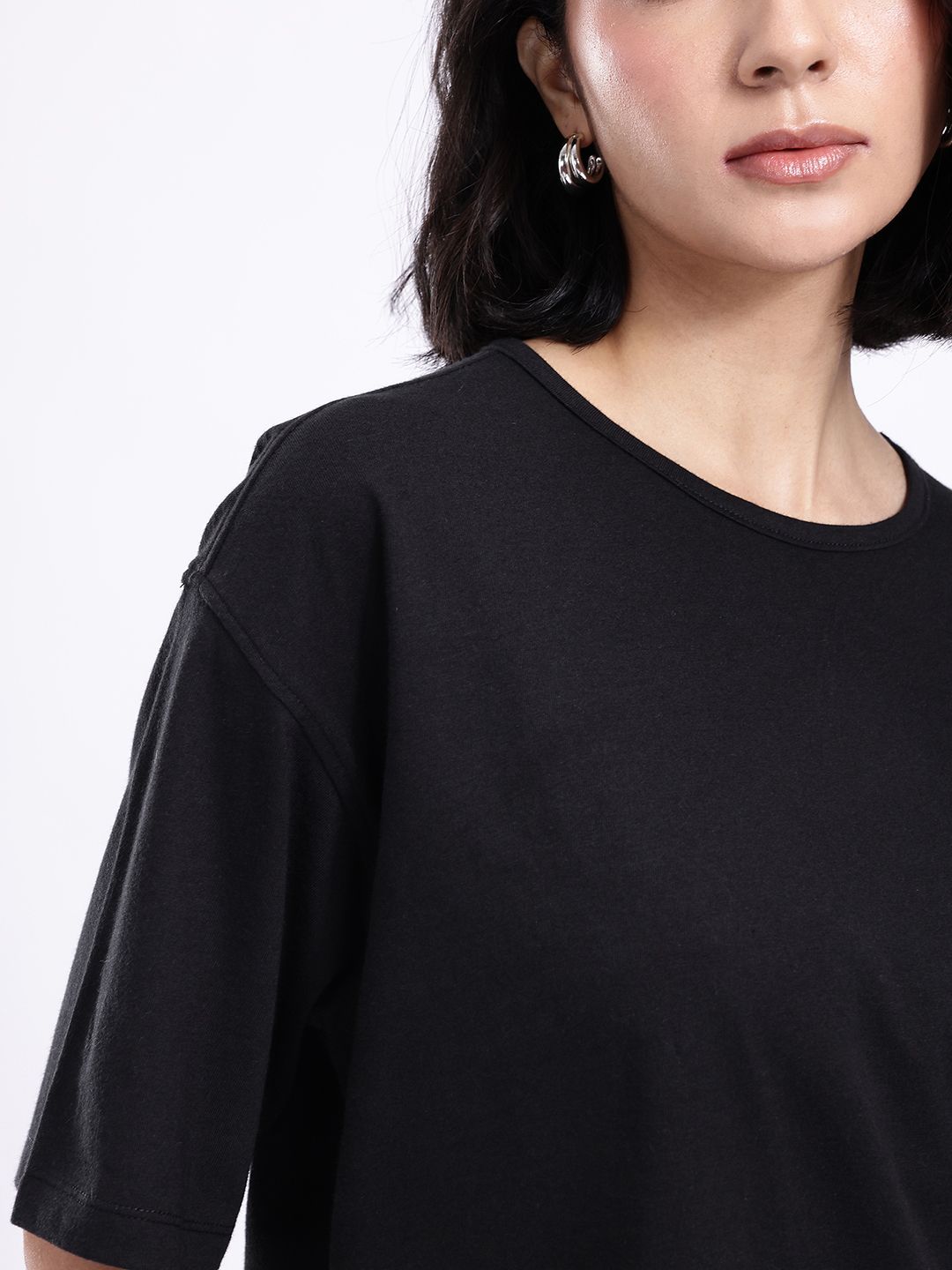 kook n keech drop shoulder sleeves pure cotton oversized t shirt