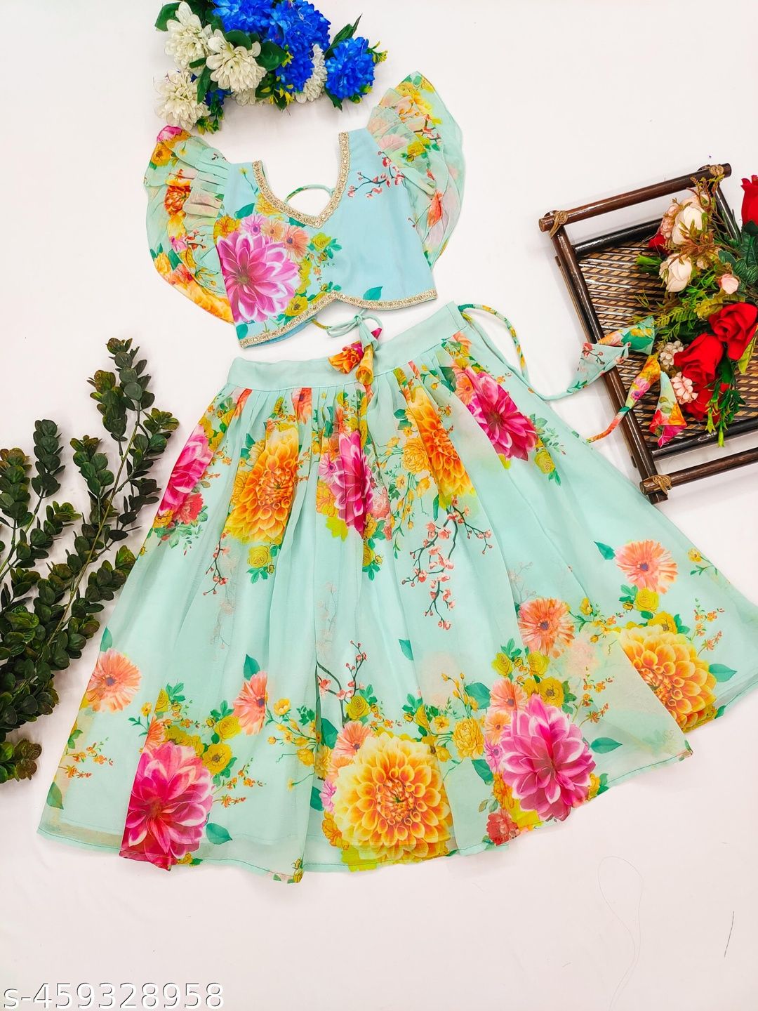 katrodiya enterprise girls printed ready to wear lehenga & katrodiya enterprise girls printed ready to wear lehenga &