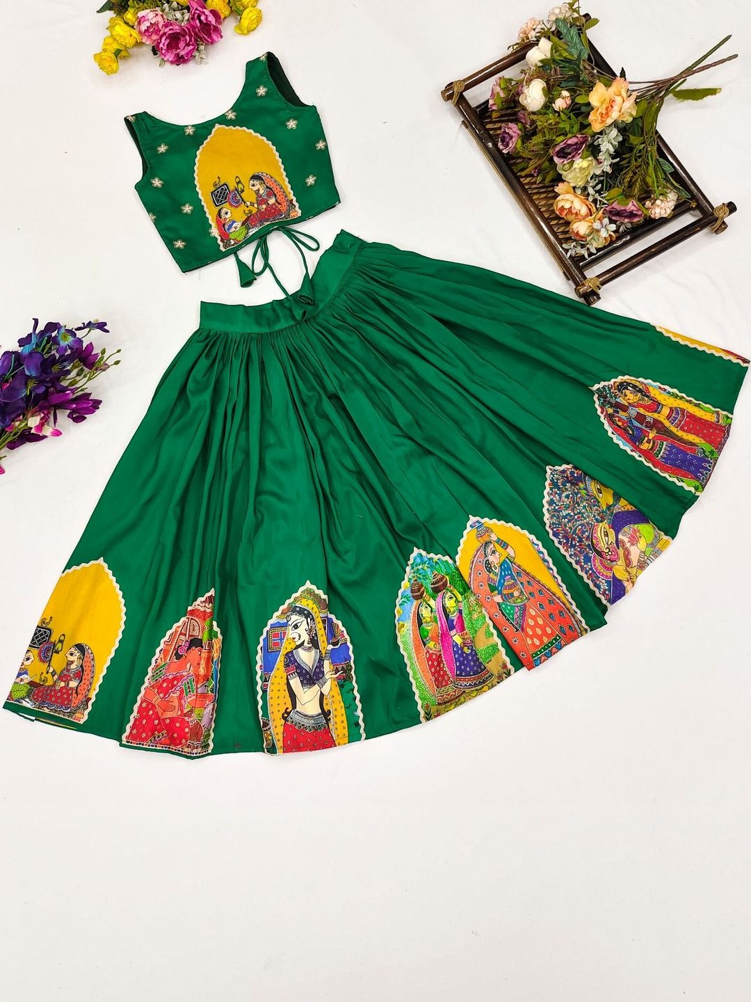 katrodiya enterprise girls printed ready to wear lehenga & katrodiya enterprise girls printed ready to wear lehenga &