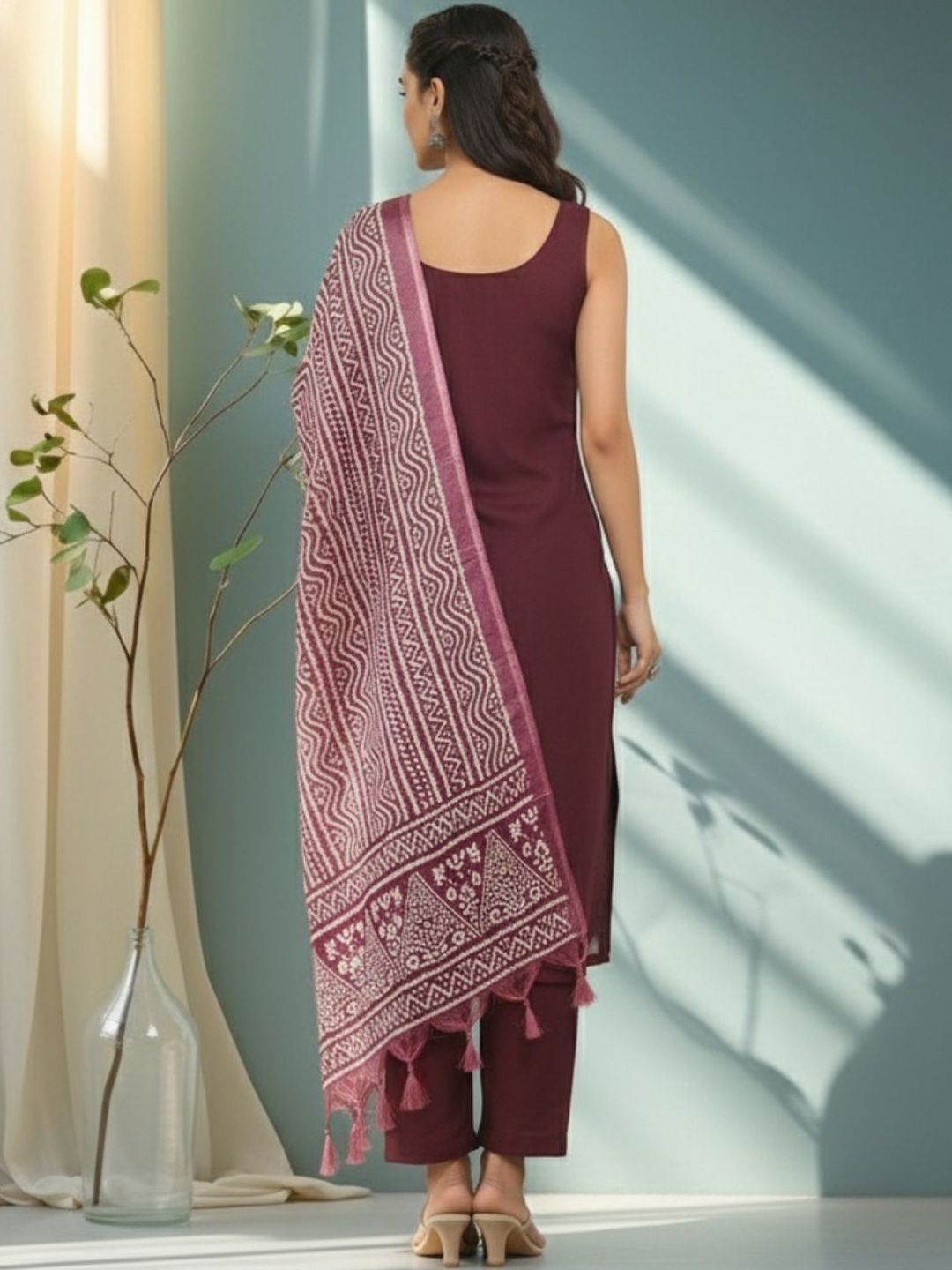 kalini women ethnic motifs regular kurta with trousers & with dupatta kalini women ethnic motifs regular kurta with trousers & with dupatta