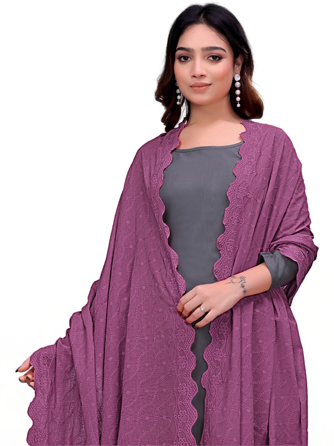 sekmany ethnic motifs embroidered dupatta with thread work sekmany ethnic motifs embroidered dupatta with thread work
