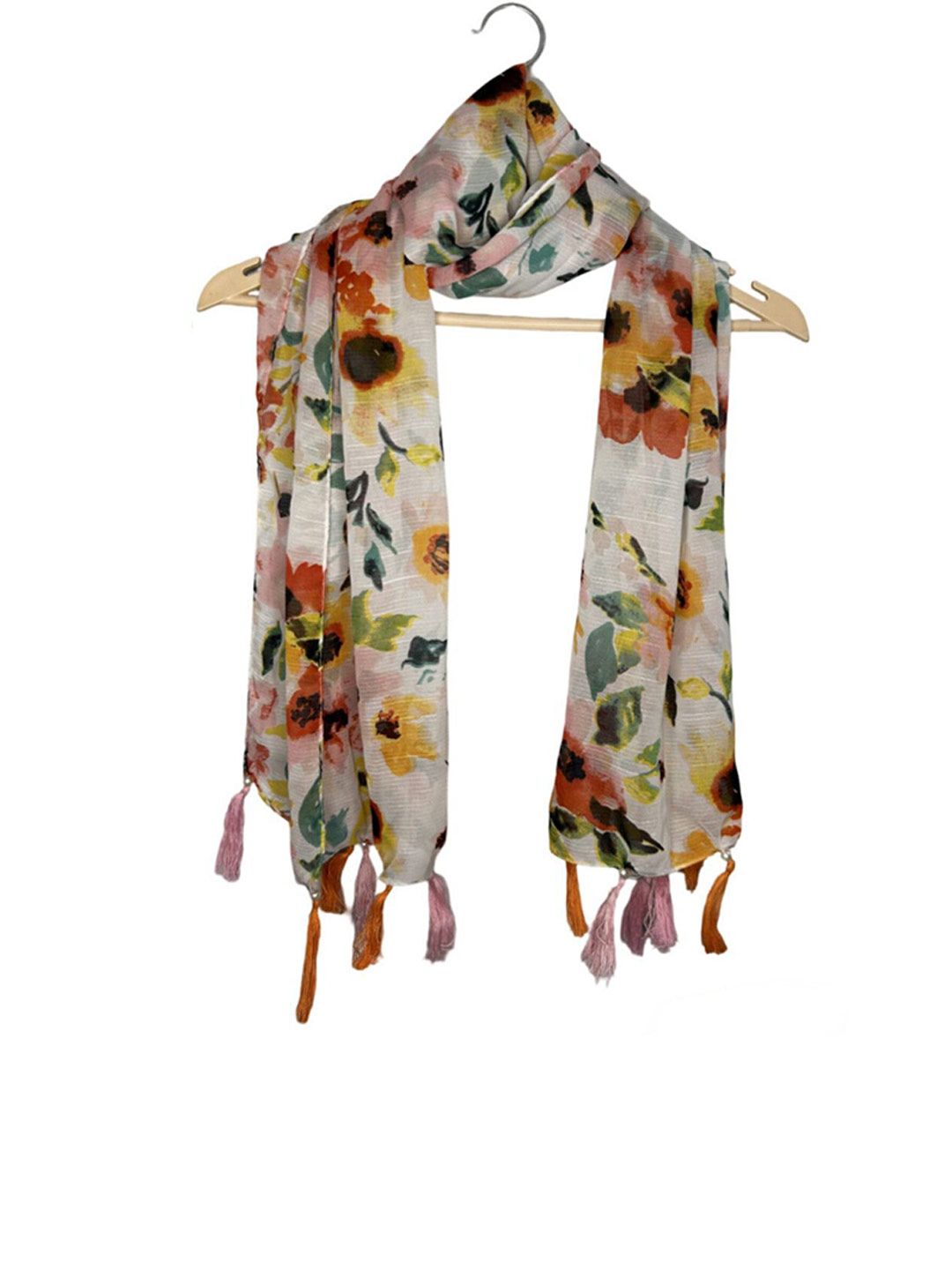 poshampaa be desi pack of 2 women printed scarf with tassels poshampaa be desi pack of 2 women printed scarf with tassels