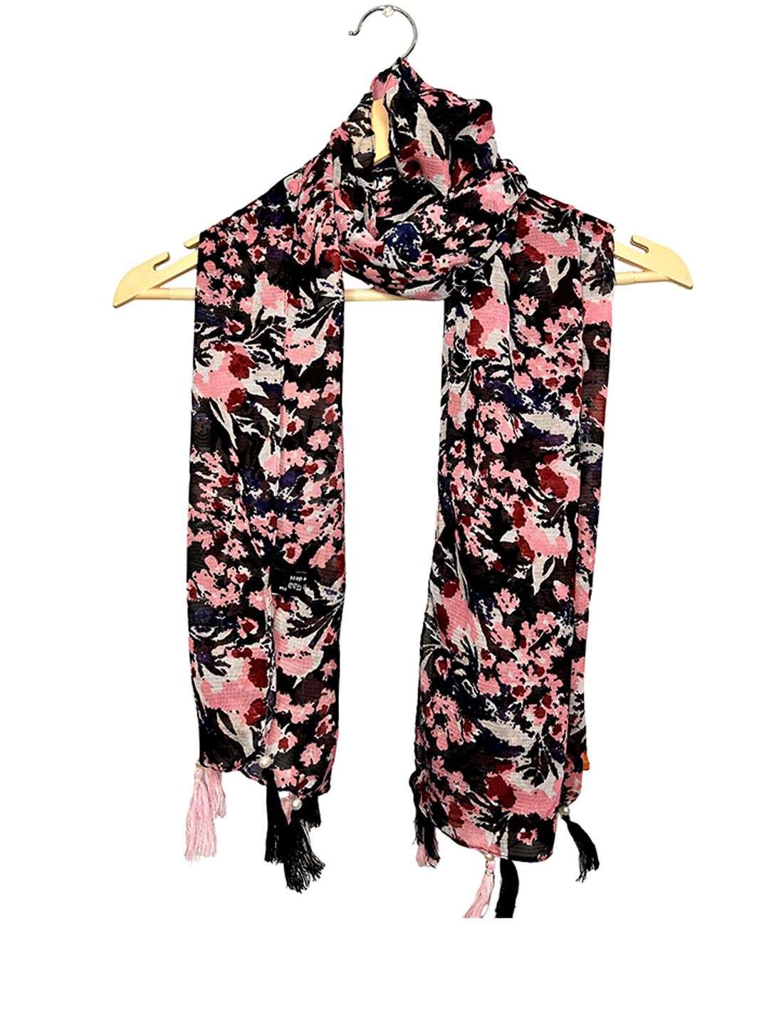 poshampaa be desi women set of 2 animal printed scarfs with tasselled border poshampaa be desi women set of 2 animal printed scarfs with tasselled border