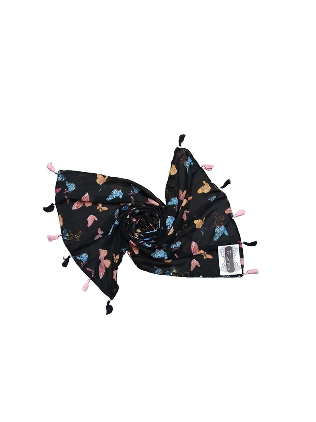 poshampaa be desi women pack of 2 printed scarf with tasselles poshampaa be desi women pack of 2 printed scarf with tasselles