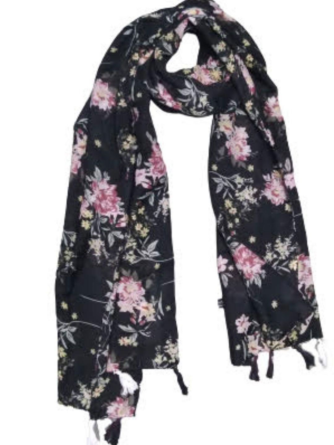 poshampaa be desi women pack of 2 printed scarf with tasselles poshampaa be desi women pack of 2 printed scarf with tasselles