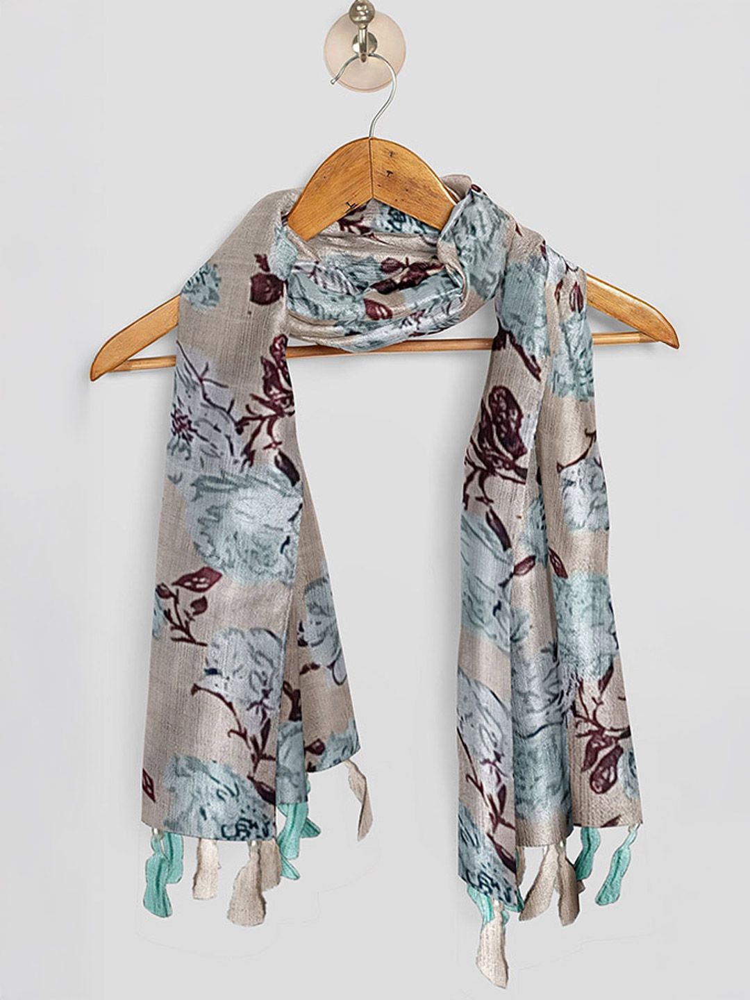 poshampaa be desi women pack of 2 printed scarf with tasselled border poshampaa be desi women pack of 2 printed scarf with tasselled border