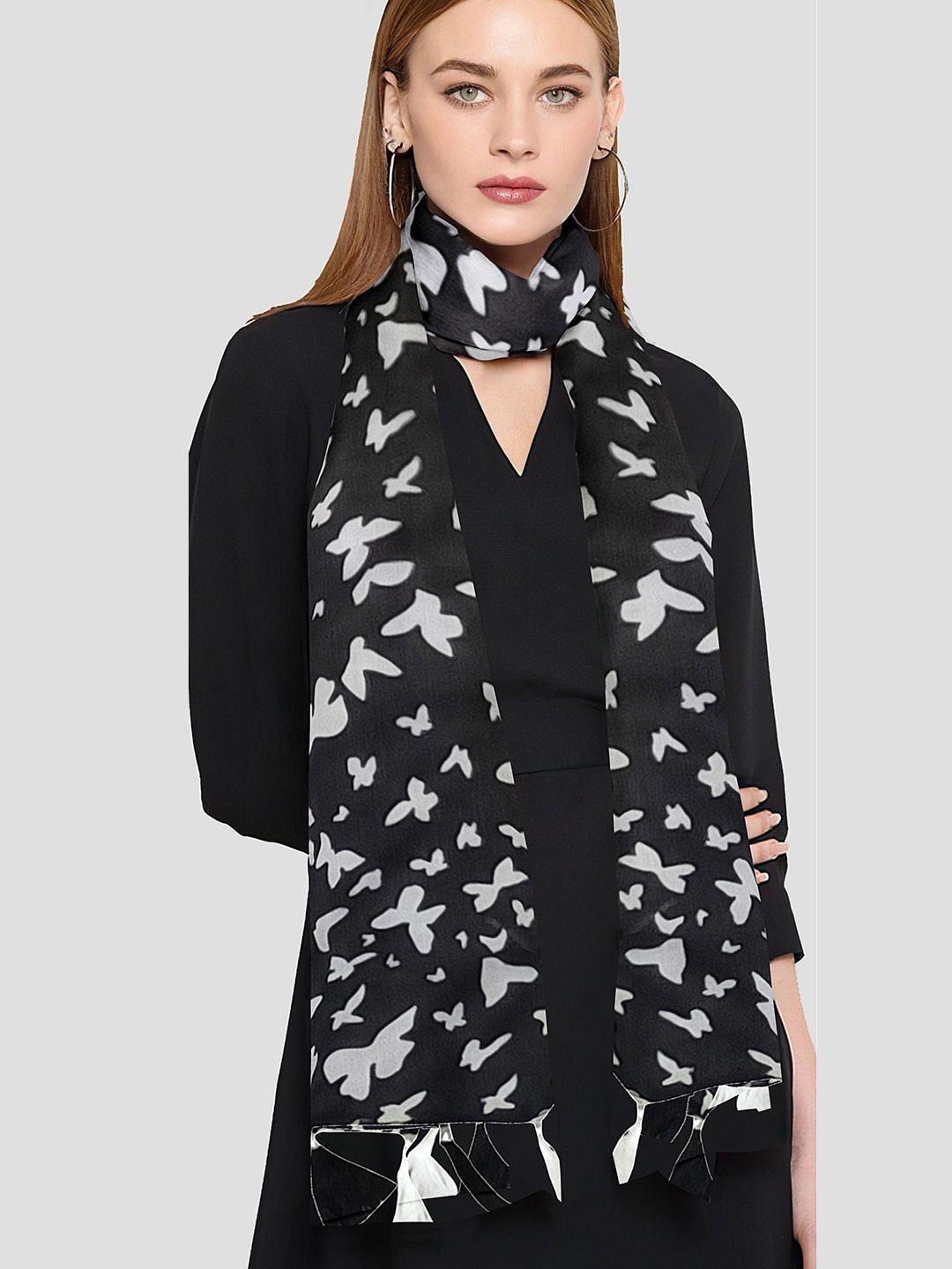 poshampaa be desi women pack of 2 printed scarf with tasselles poshampaa be desi women pack of 2 printed scarf with tasselles