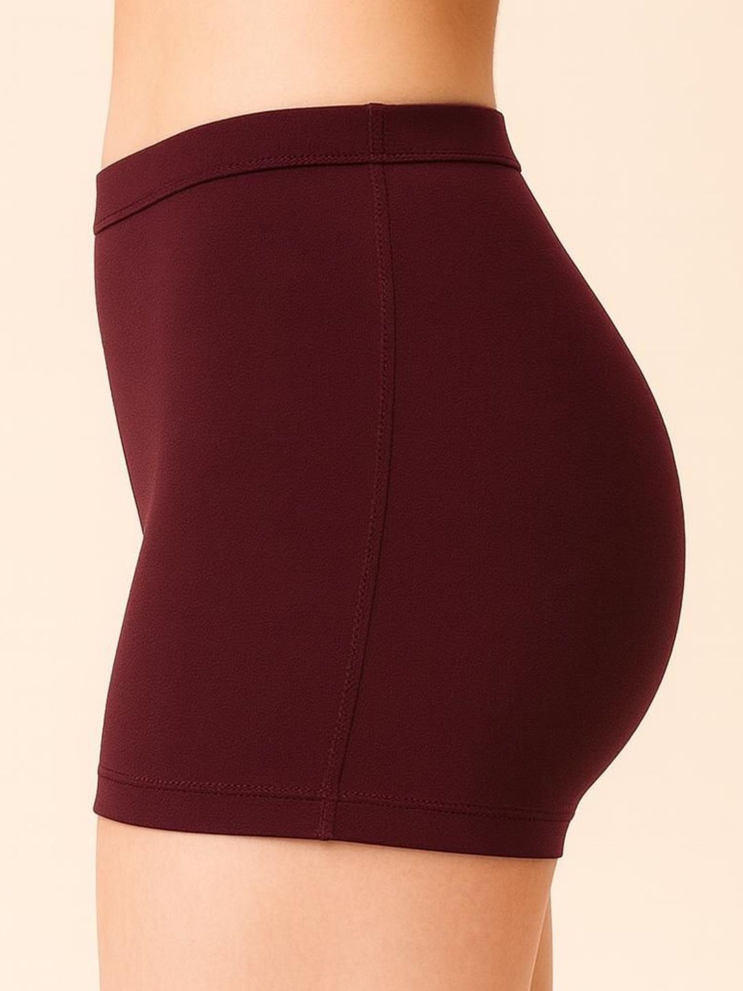 ullaspemium women solid cotton canvas slim fit cycling sports shorts
