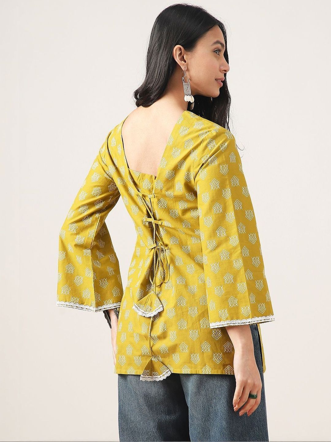 bkapparels ethnic motifs printed v neck pure cotton kurti bkapparels ethnic motifs printed v neck pure cotton kurti