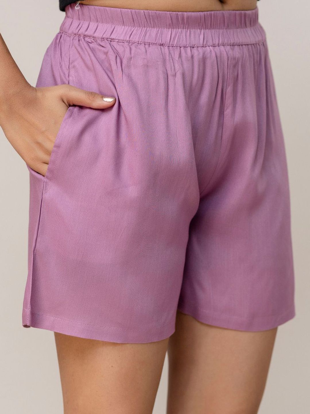 mirayya enterprises women mid rise regular fit cotton regular shorts