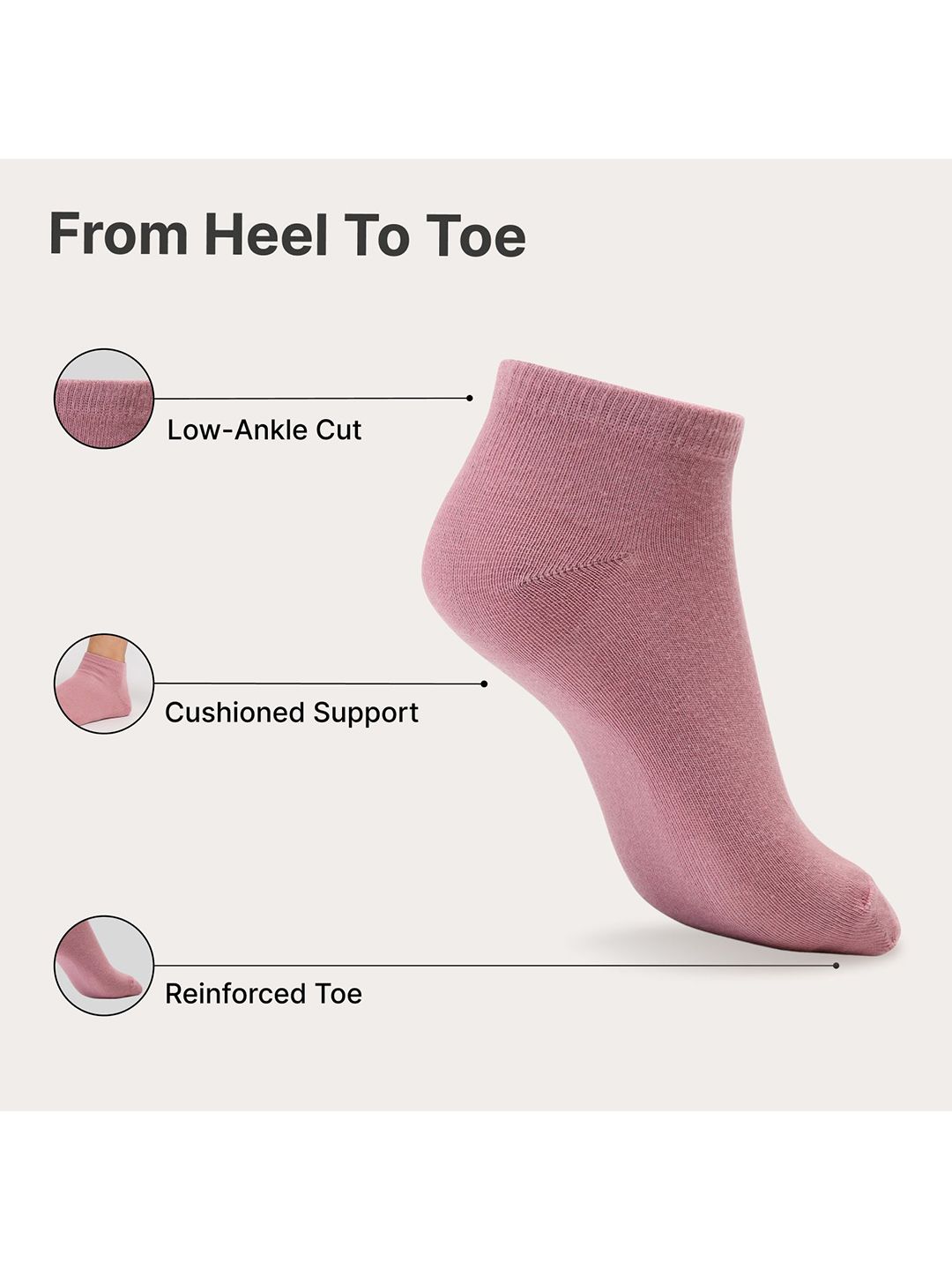 cult women pack of 5 low ankle cotton multi colour socks
