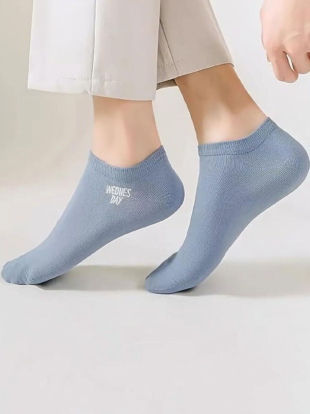 mercehive women pack of 7 cotton patterned ankle length socks