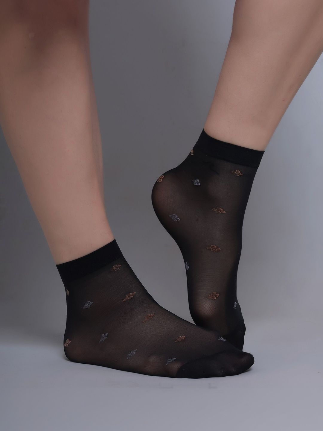 color style women pack of 2 assorted patterned ankle length socks