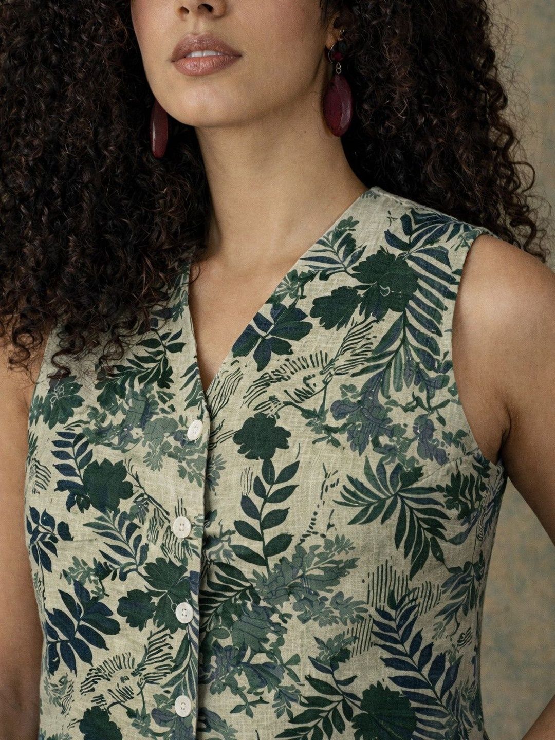 avnisa enterprise floral print cotton blend top avnisa enterprise floral print cotton blend top