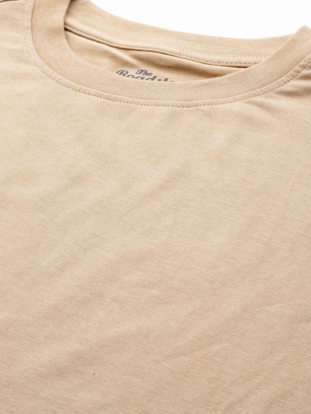 the roadster lifestyle co. drop shoulder sleeves pure cotton boxy super crop t shirt