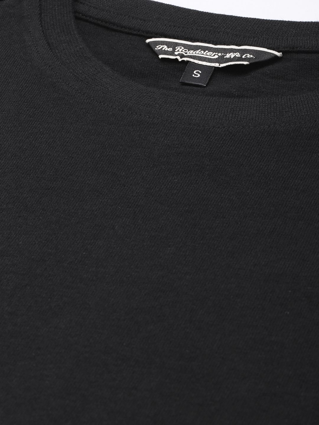 the roadster life co. solid drop shoulder sleeves boxy crop t shirt