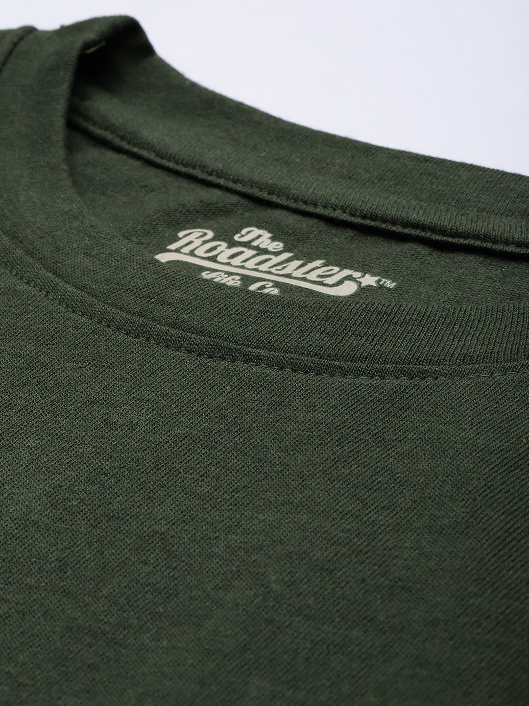 the roadster life co. solid oversized extended sleeves casual t shirt