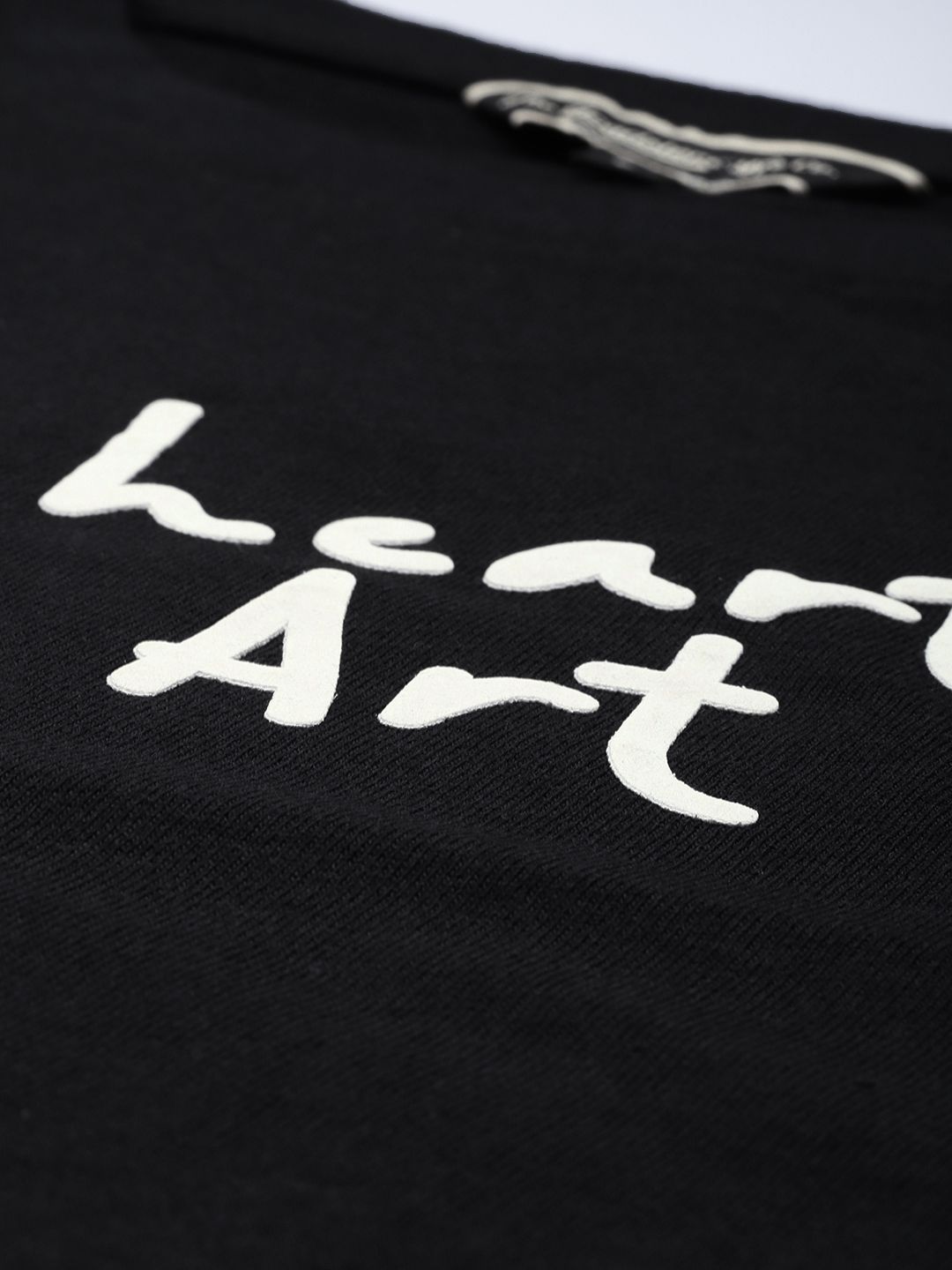 the roadster life co. typography printed extended sleeves casual t shirt