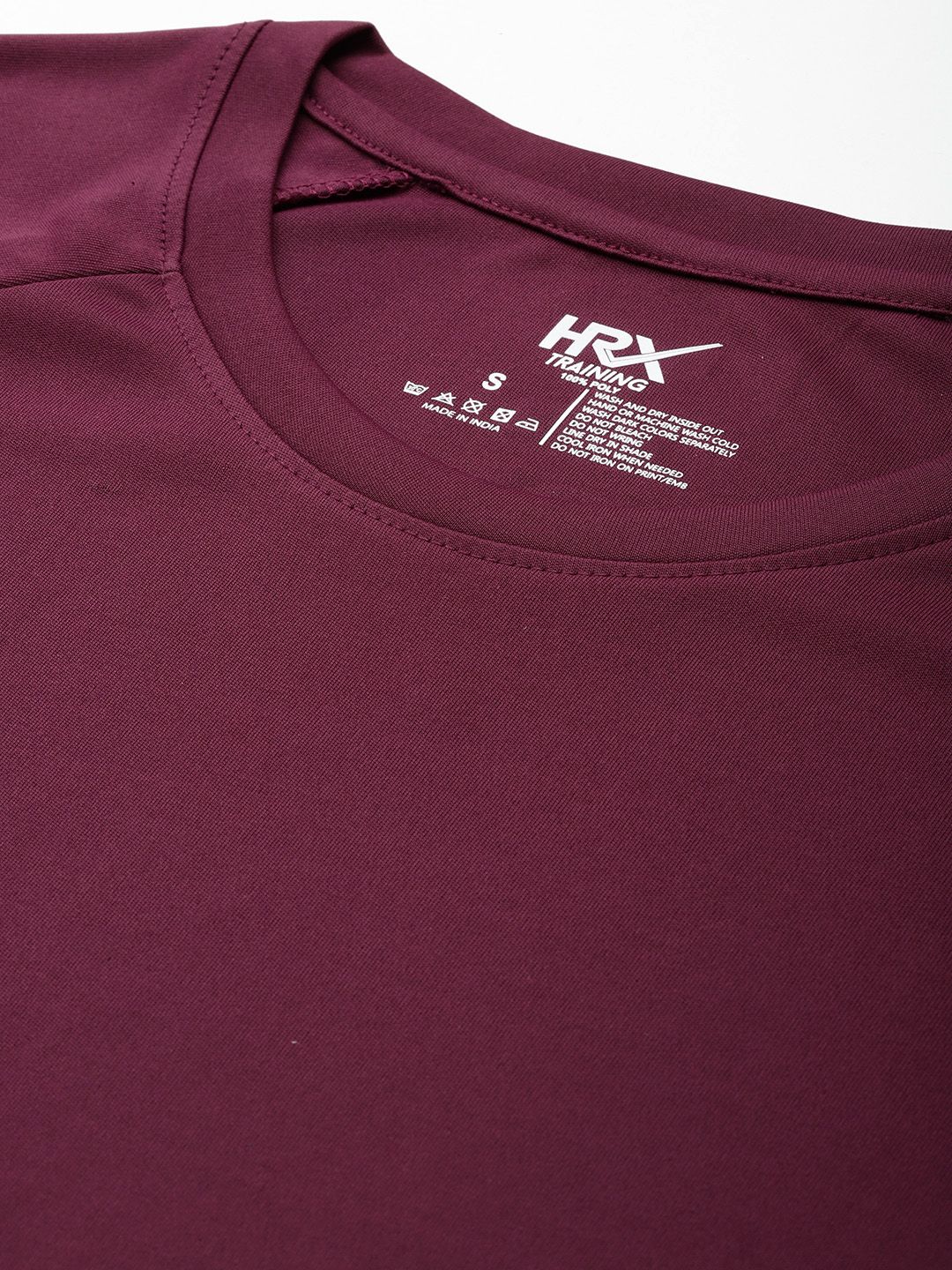 hrx by hrithik roshan brand logo printed rapid dry training t shirt