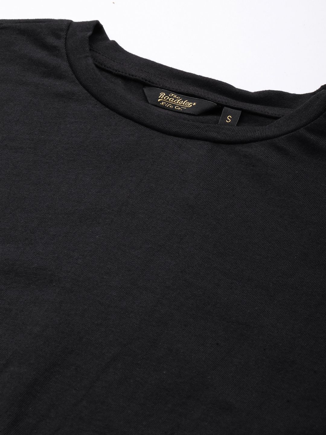 the roadster life co. drop shoulder sleeves pure cotton boxy crop t shirt