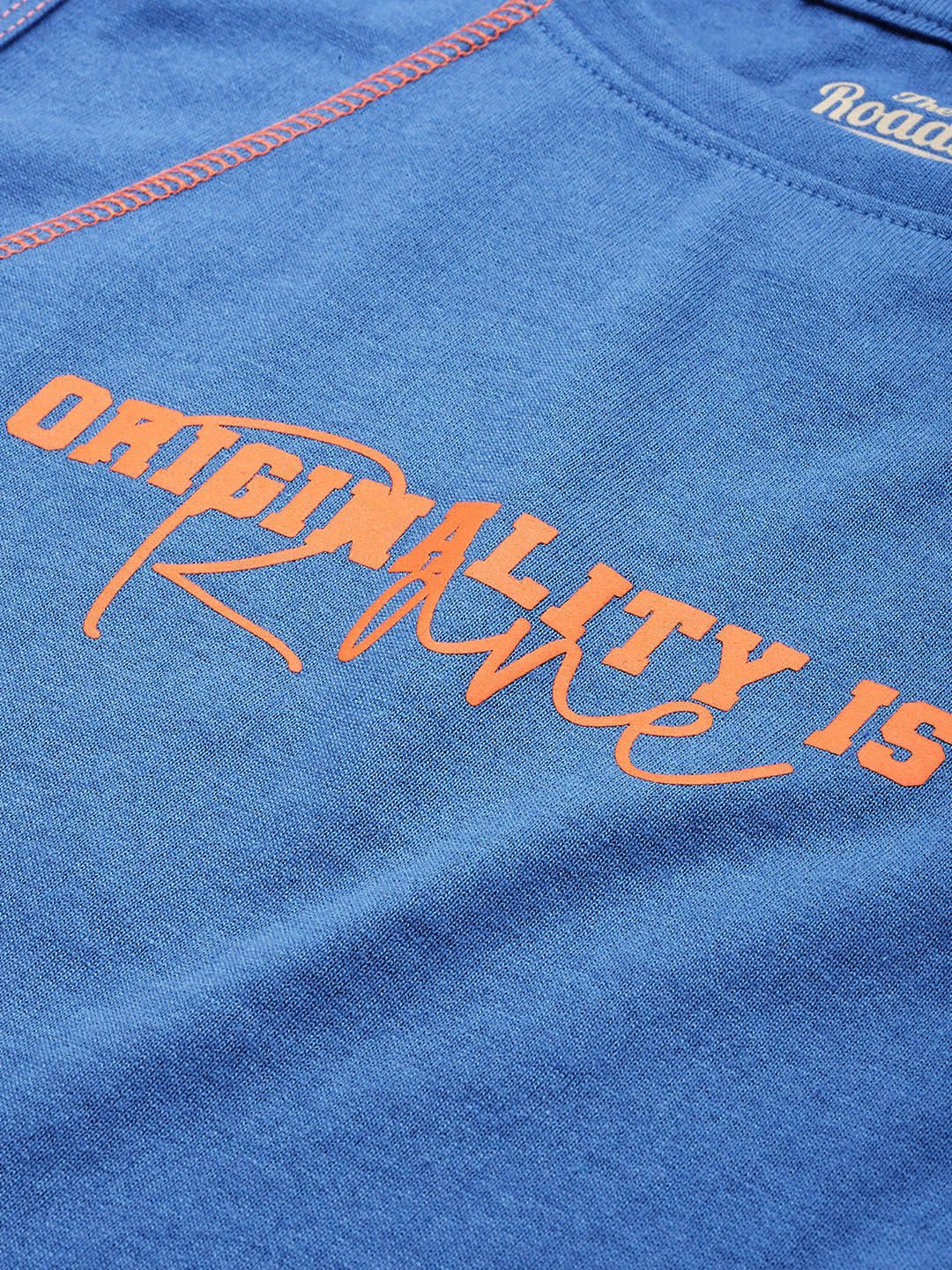 the roadster life co. typography printed slim fit t shirt