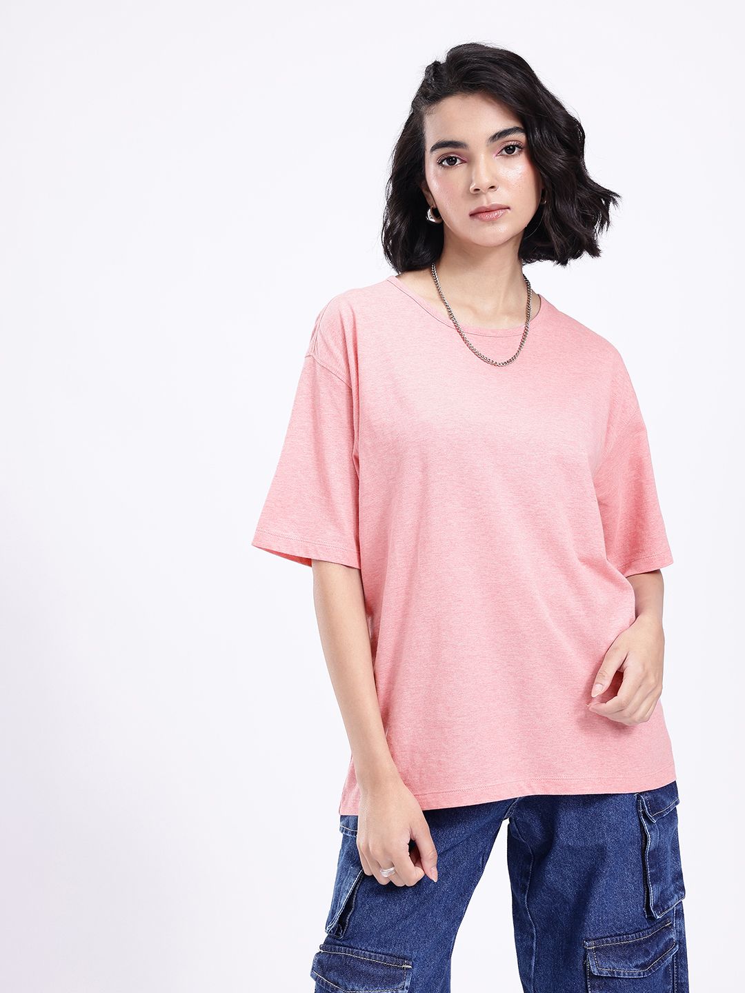 kook n keech drop shoulder sleeves pure cotton oversized t shirt