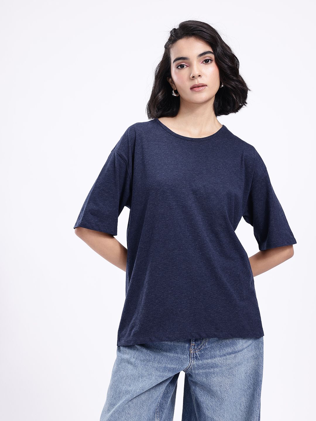 kook n keech drop shoulder sleeves pure cotton oversized t shirt
