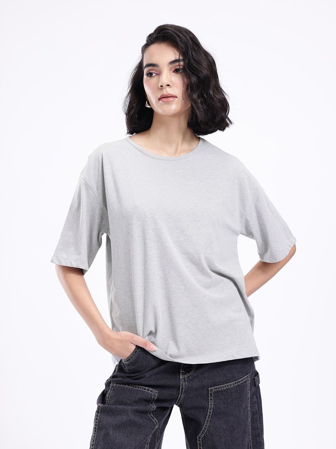 kook n keech drop shoulder sleeves pure cotton oversized t shirt