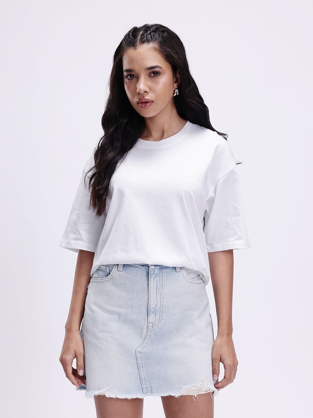 kook n keech drop shoulder sleeves pure cotton oversized t shirt