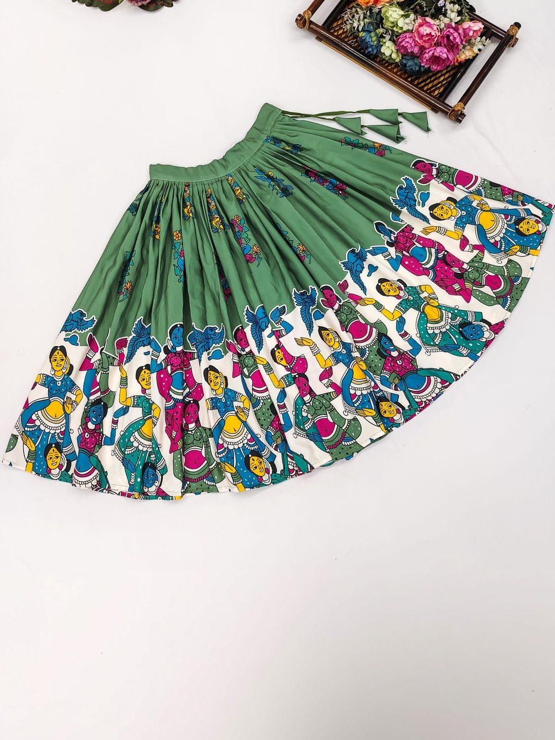 katrodiya enterprise girls printed block print ready to wear lehenga & blouse with dupatta katrodiya enterprise girls printed block print ready to wear lehenga & blouse with dupatta