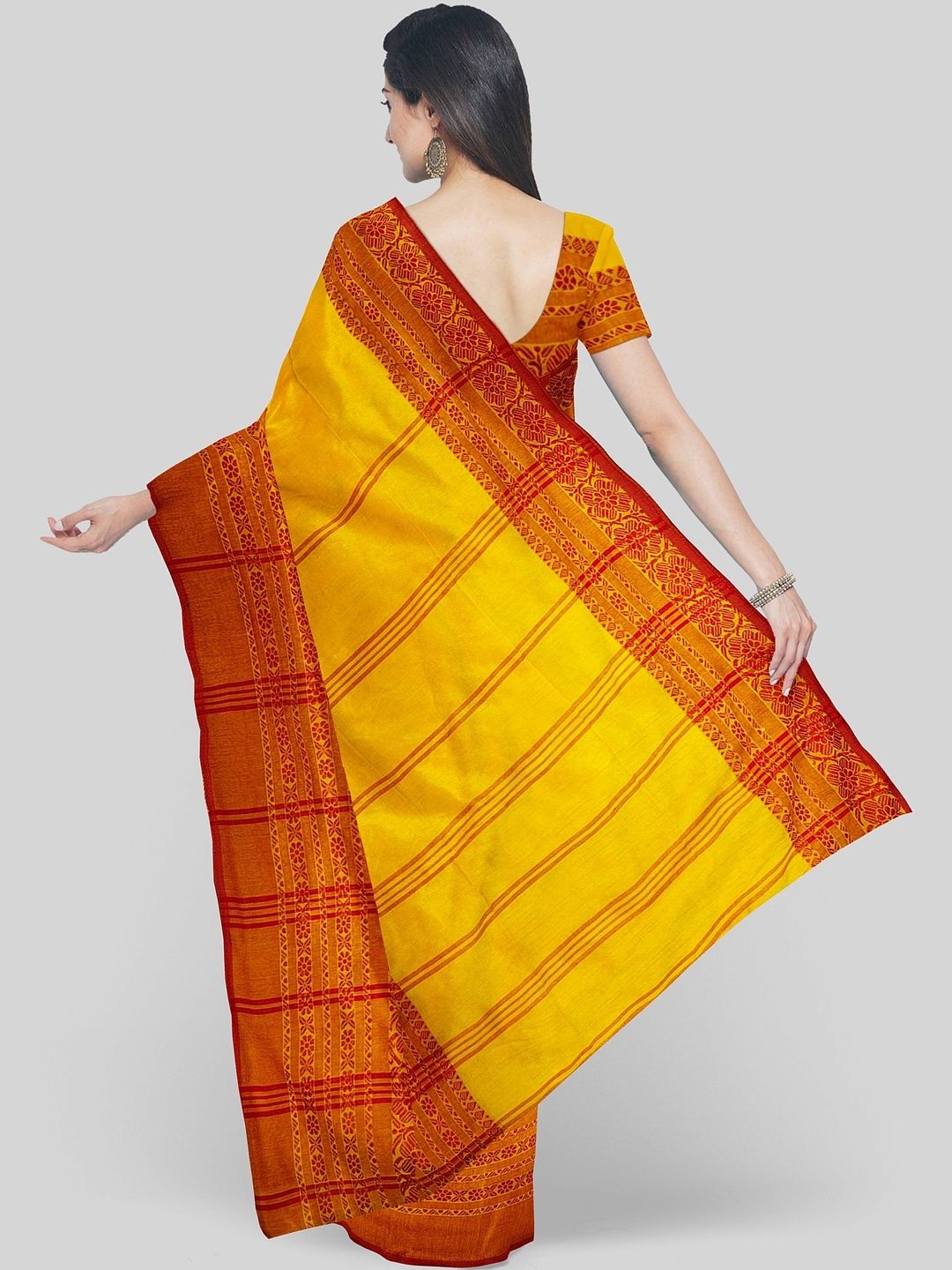 bengal handloom ethnic motifs silk blend handloom taant saree bengal handloom ethnic motifs silk blend handloom taant saree