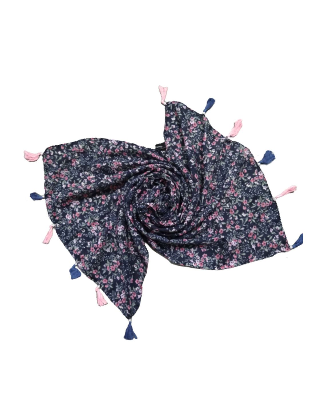 poshampaa be desi women set of 2 floral printed scarfs with tasselled border poshampaa be desi women set of 2 floral printed scarfs with tasselled border