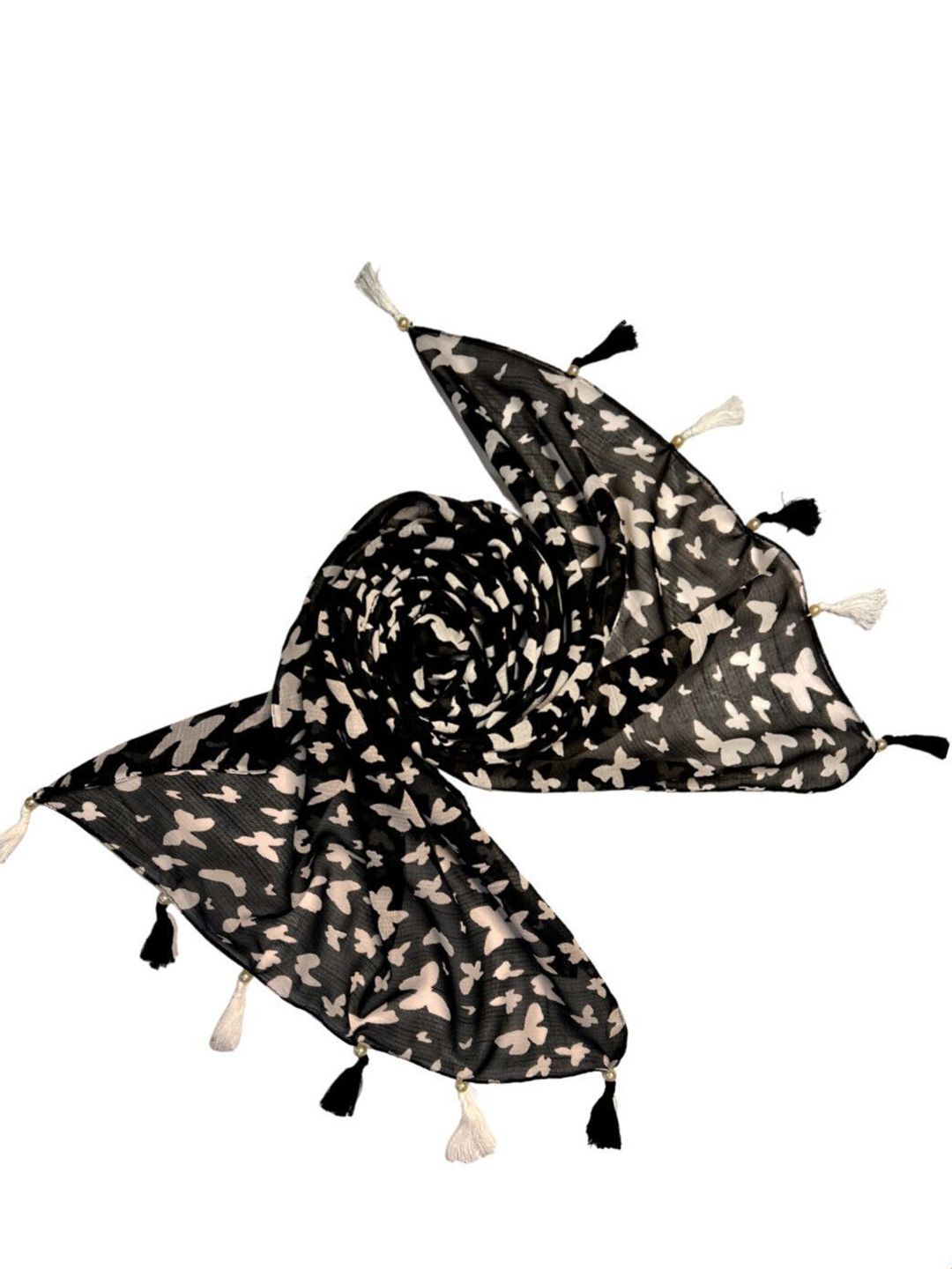 poshampaa be desi women pack of 2 printed scarf with tassells poshampaa be desi women pack of 2 printed scarf with tassells