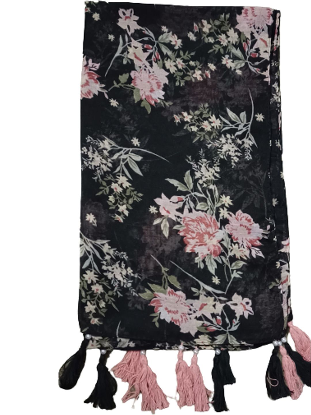 poshampaa be desi pack of 2 women printed scarf with tassels poshampaa be desi pack of 2 women printed scarf with tassels