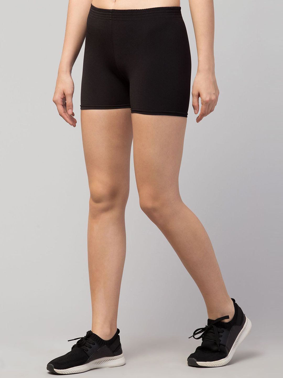 ckarfe women dri fit mid rise skinny fit running sports shorts
