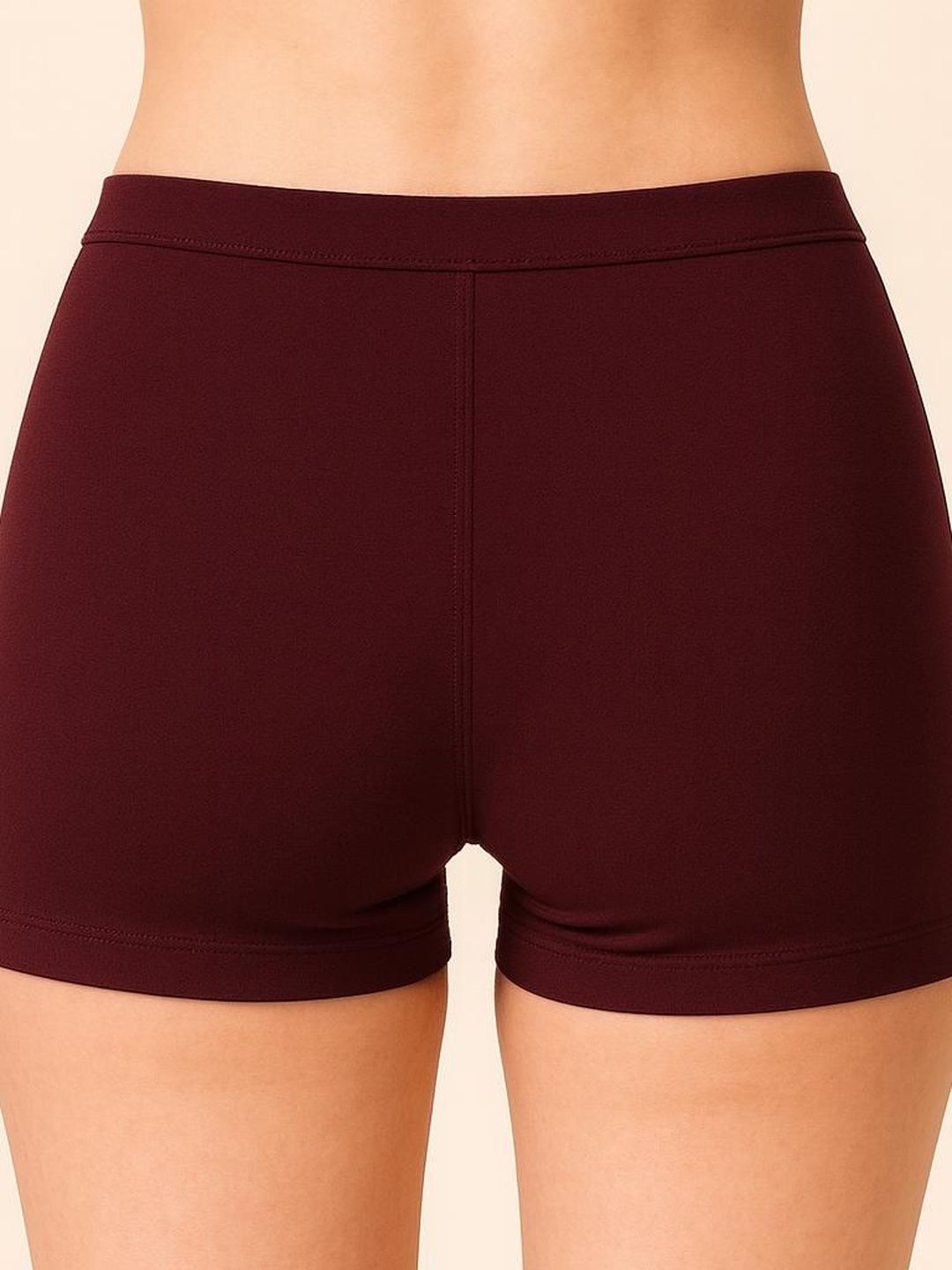 ullaspemium women solid cotton canvas slim fit cycling sports shorts