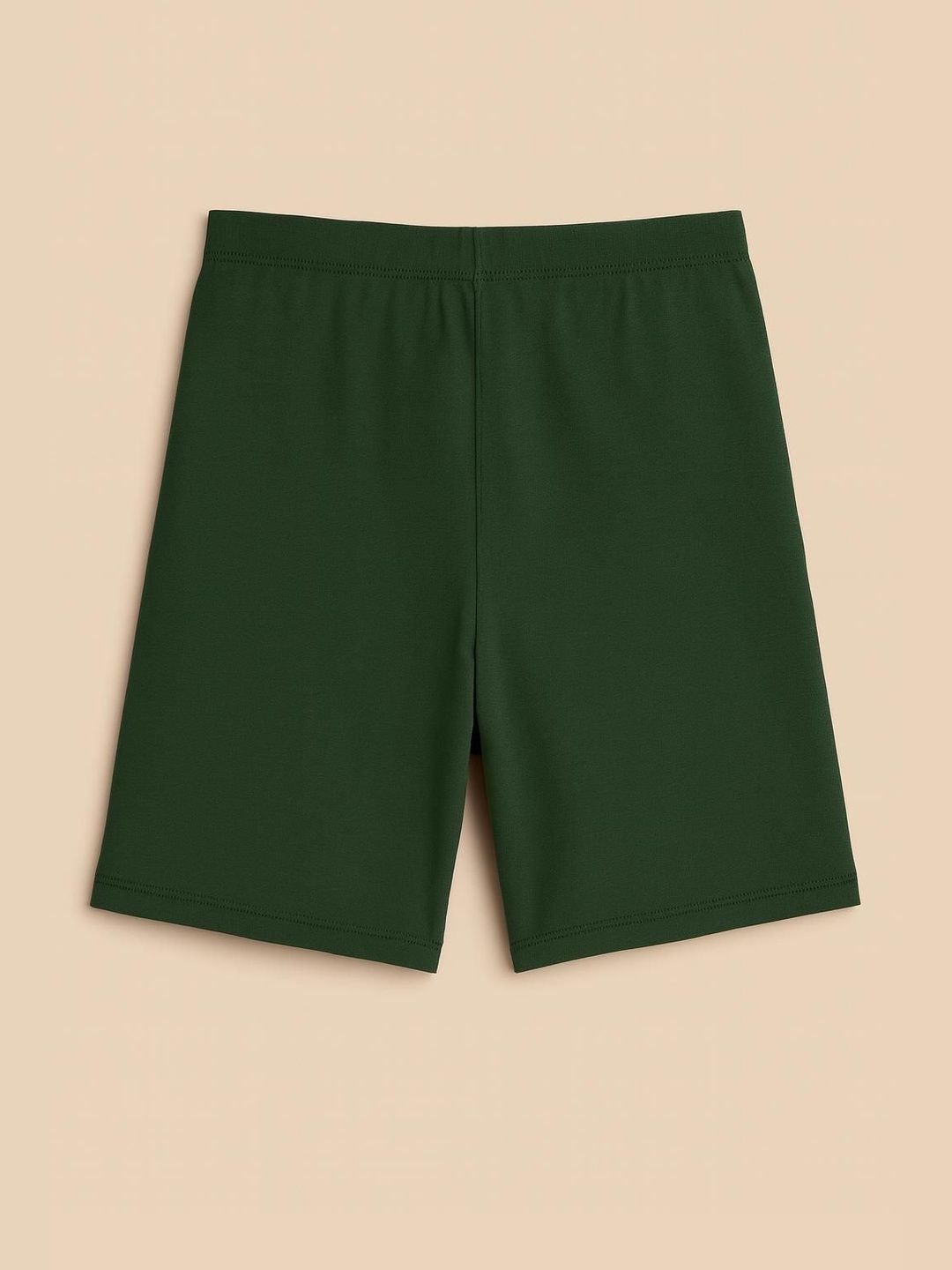 ullaspemium women olive slim fit cycling sports shorts