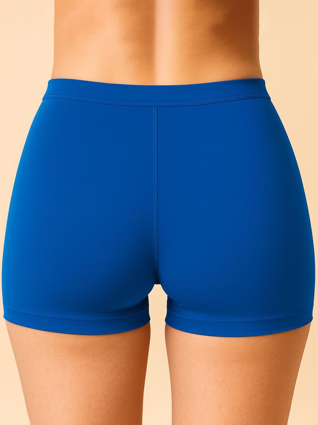 ullaspemium women blue slim fit cycling sports shorts