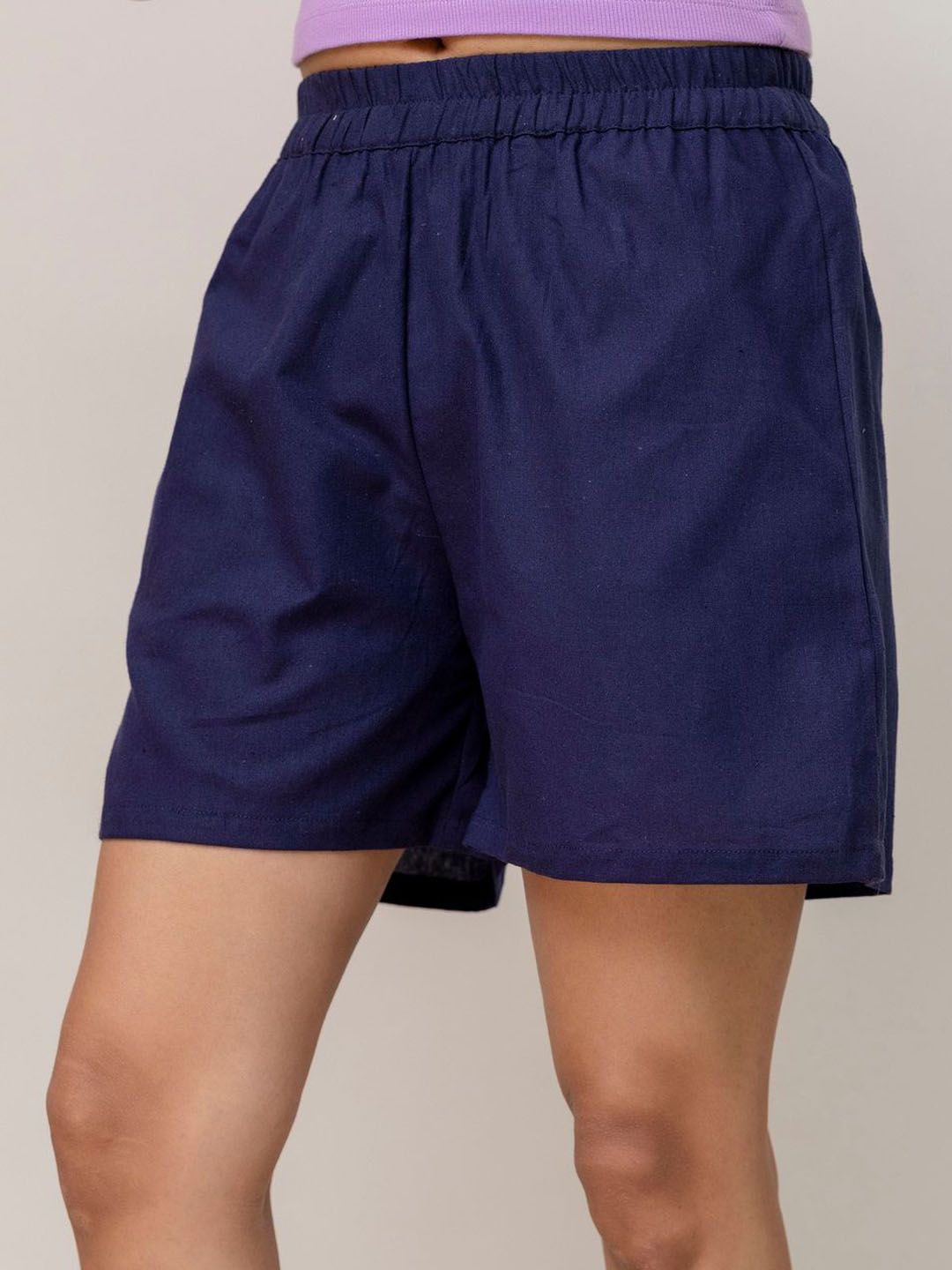 mirayya enterprises women mid rise regular fit cotton regular shorts