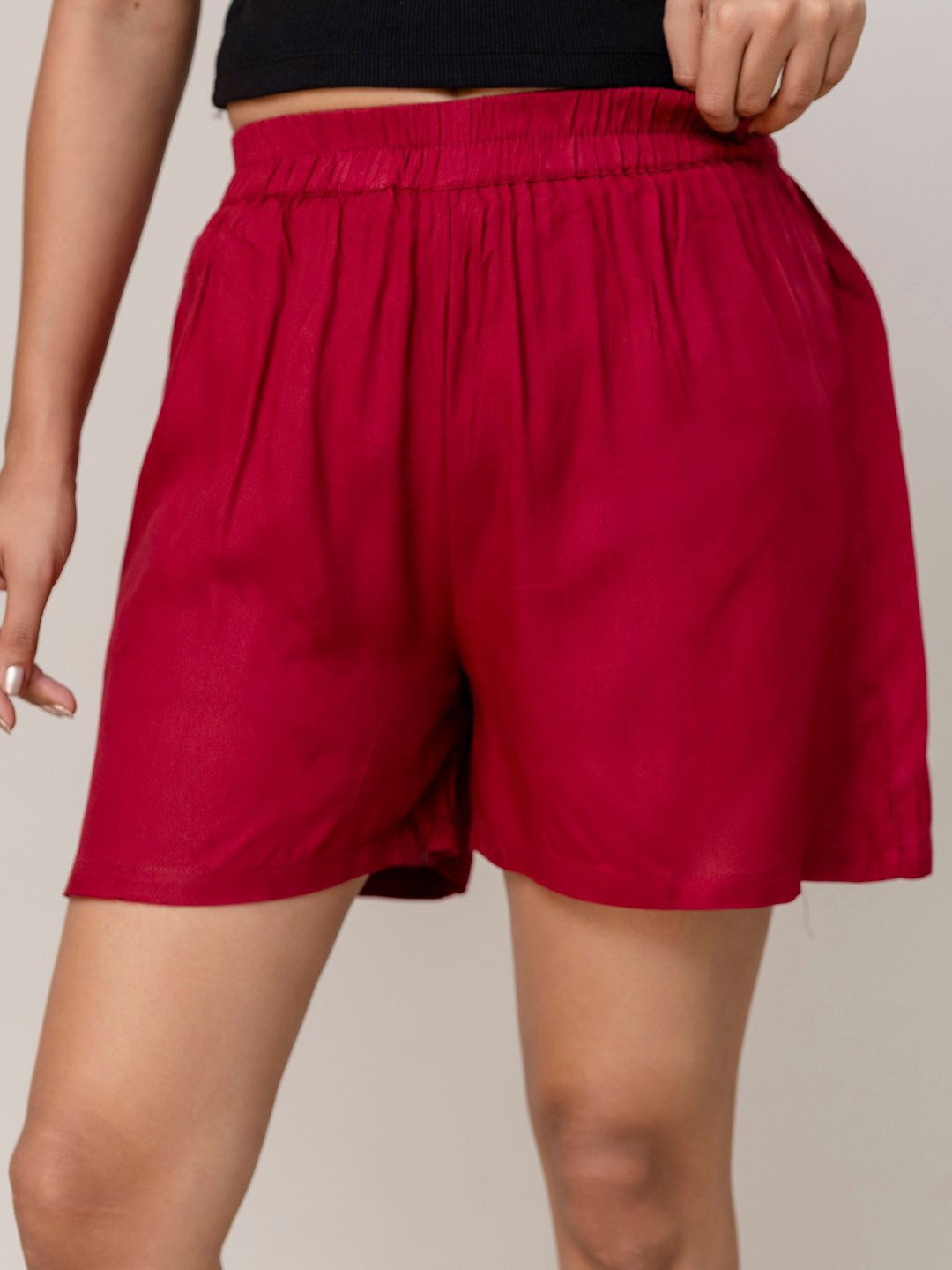 mirayya enterprises women regular fit mid rise shorts