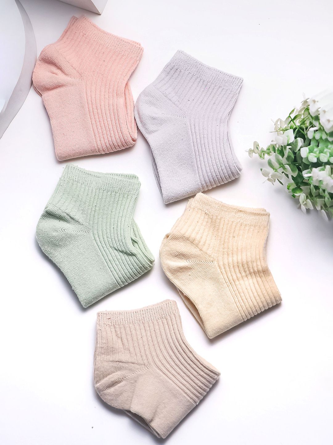 brauch women pack of 5 assorted cotton ankle length socks