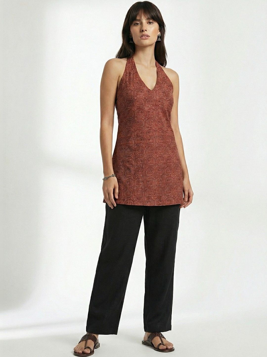 fusion by glitchez ethnic motifs printed v neck kurti fusion by glitchez ethnic motifs printed v neck kurti