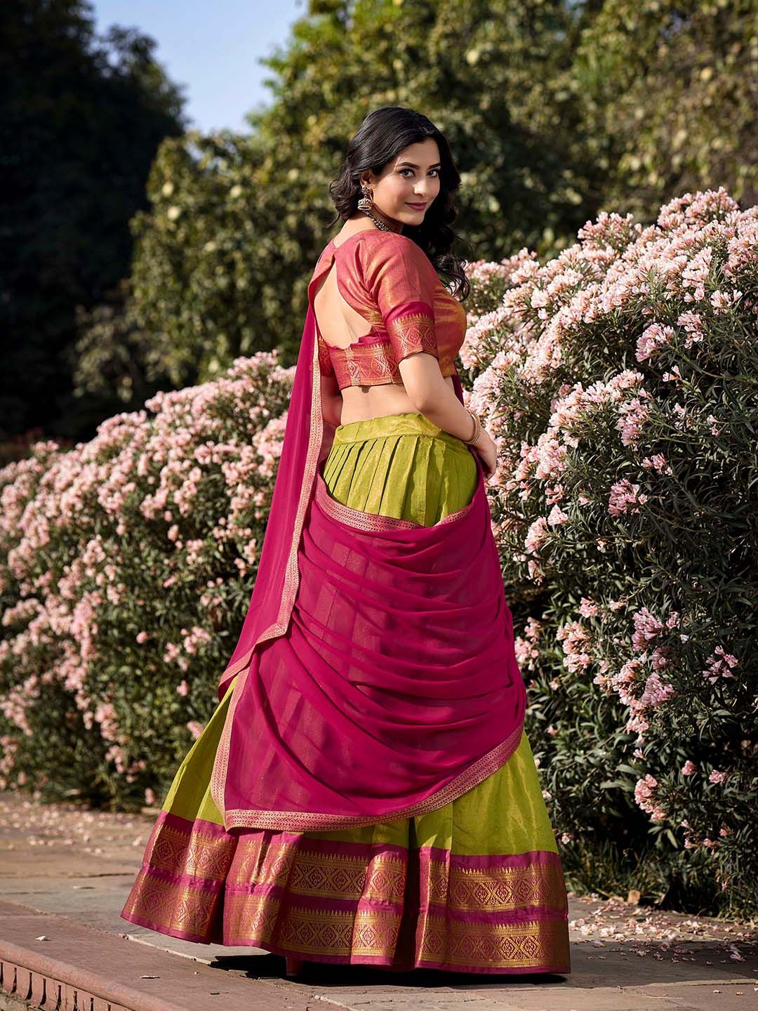 looknbook art semi stitched lehenga & unstitched blouse with dupatta looknbook art semi stitched lehenga & unstitched blouse with dupatta