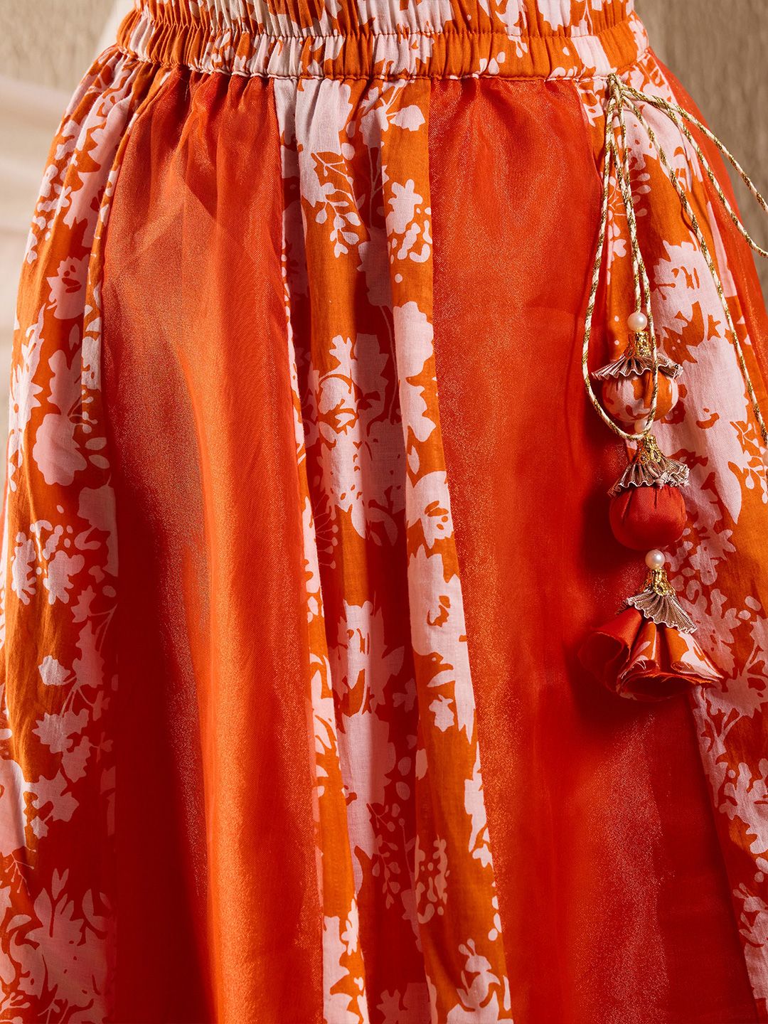 pspeaches girls printed ready to wear lehenga & blouse with dupatta pspeaches girls printed ready to wear lehenga & blouse with dupatta