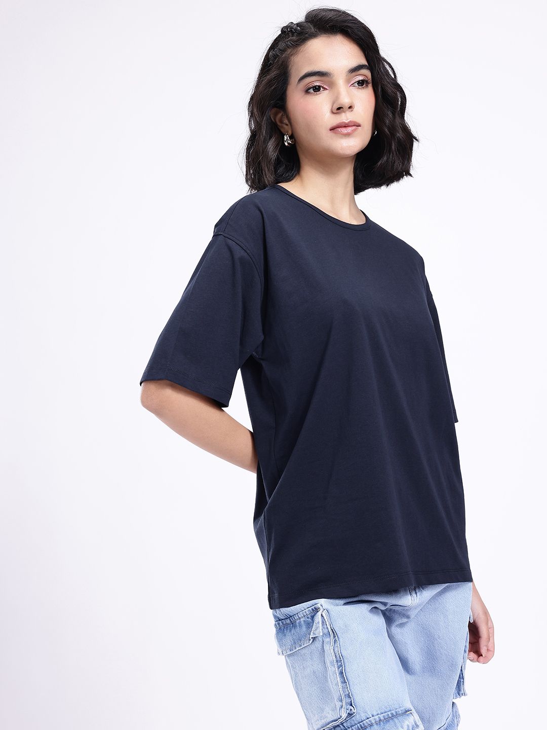 kook n keech drop shoulder sleeves pure cotton oversized t shirt