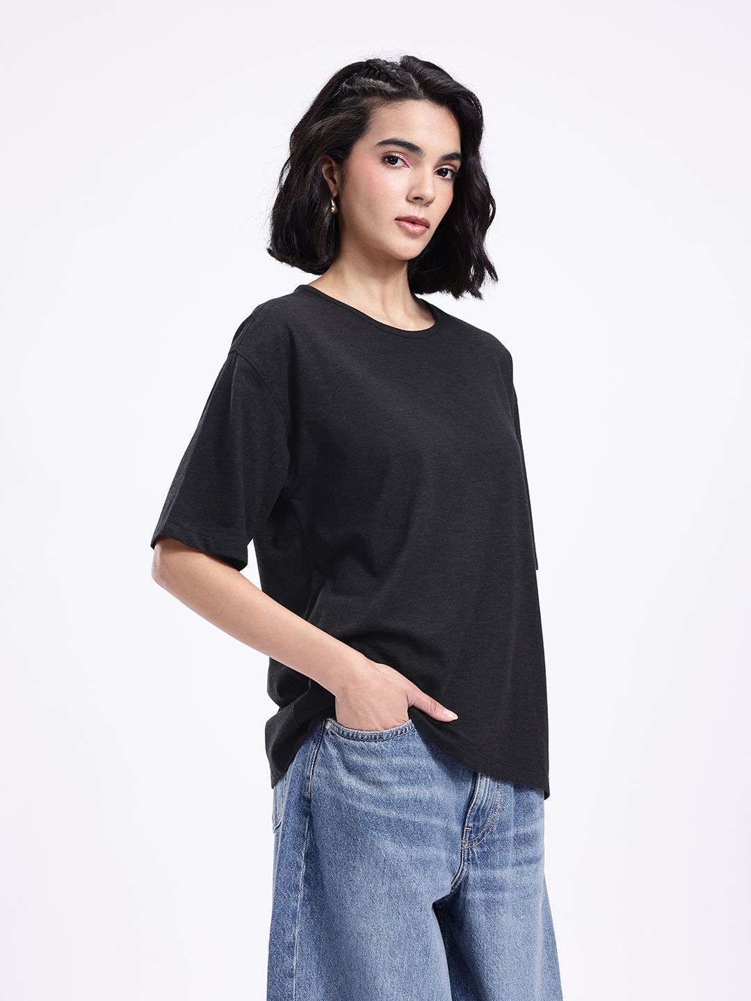 kook n keech drop shoulder sleeves pure cotton oversized t shirt