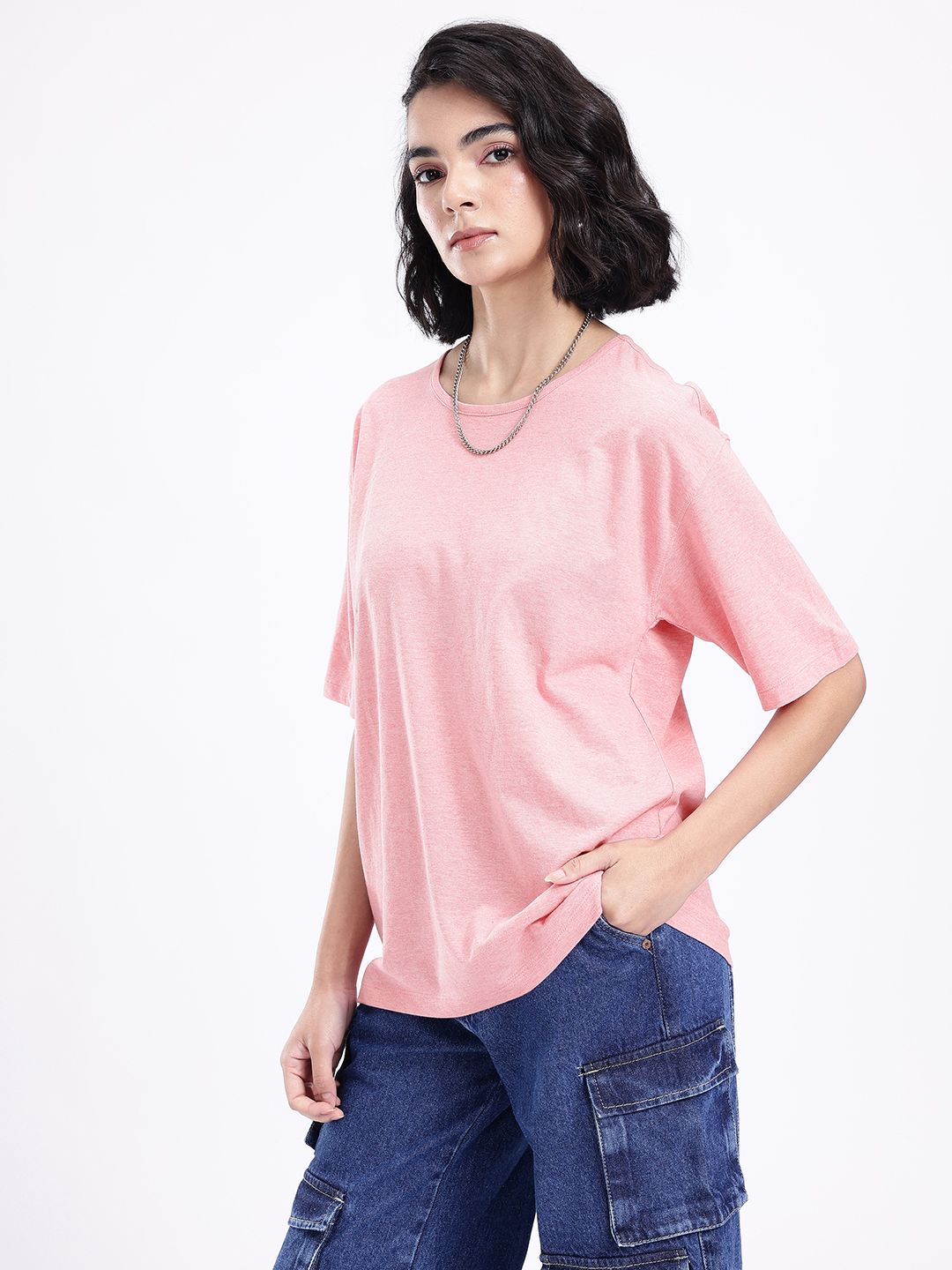 kook n keech drop shoulder sleeves pure cotton oversized t shirt